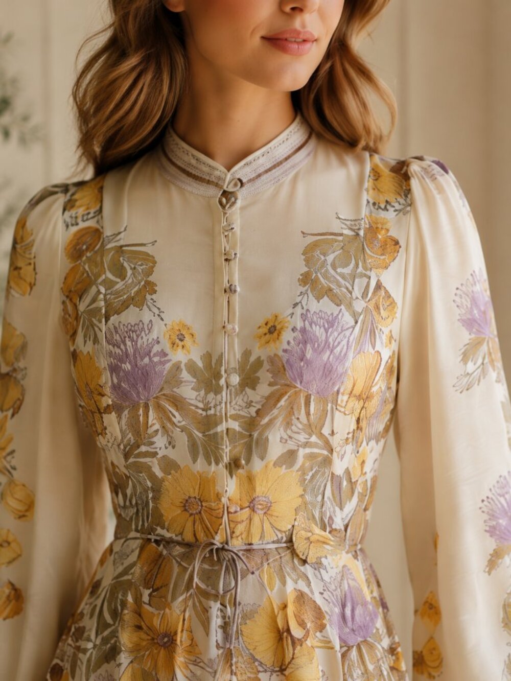 Yellow Floral Maxi Dress - Picture 4 of 5